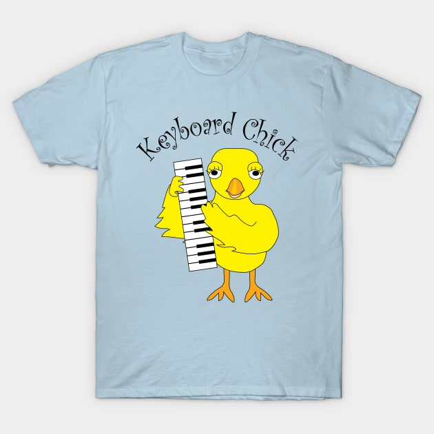 Keyboard Chick Text T-Shirt by Barthol Graphics